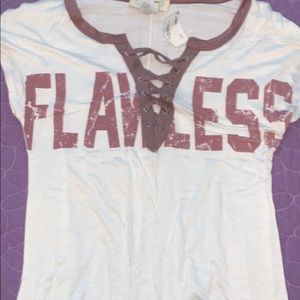 FLAWLESS LACE UP SHIRT BRAND NEW W TAG